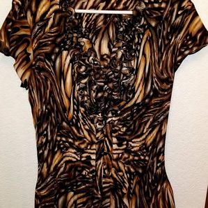 Animal Printed Summer Blouse - like new
